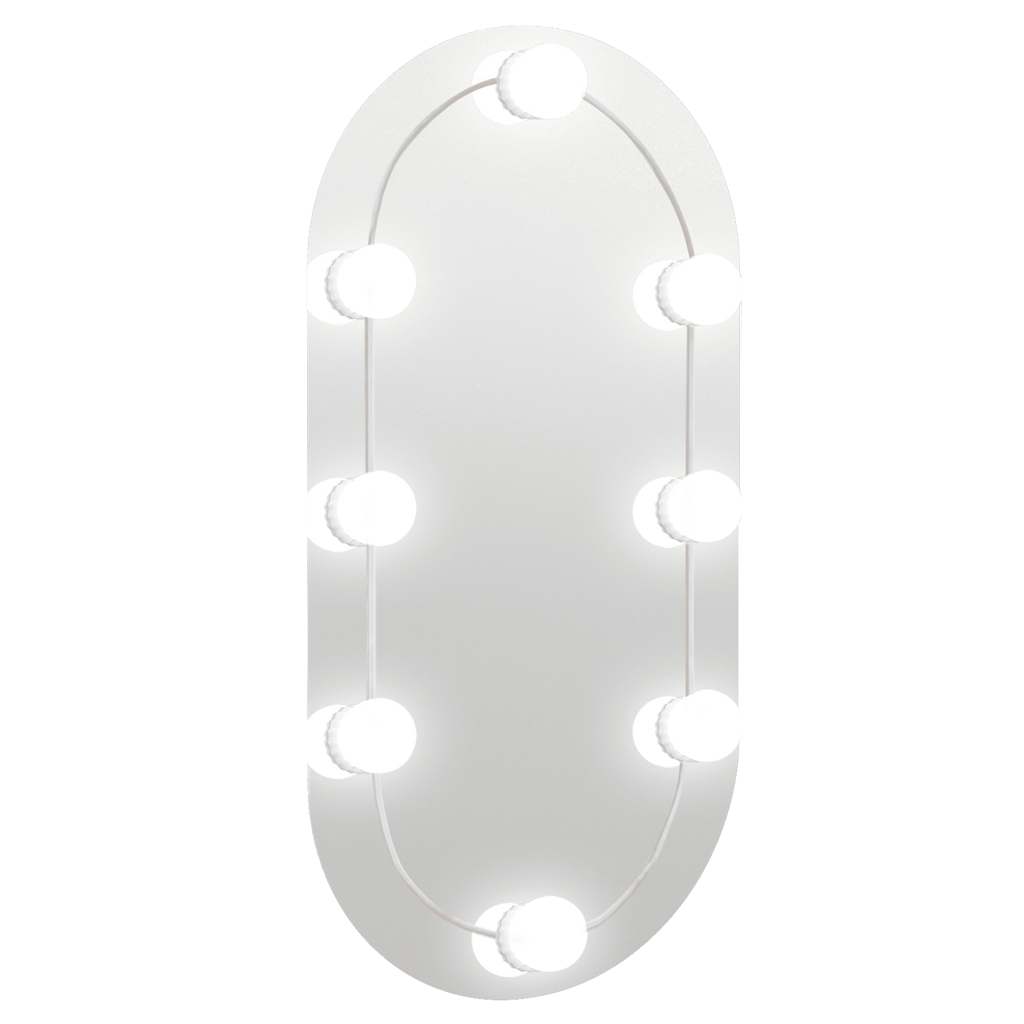 Spiegel met LED-verlichting ovaal 60x30 cm glas