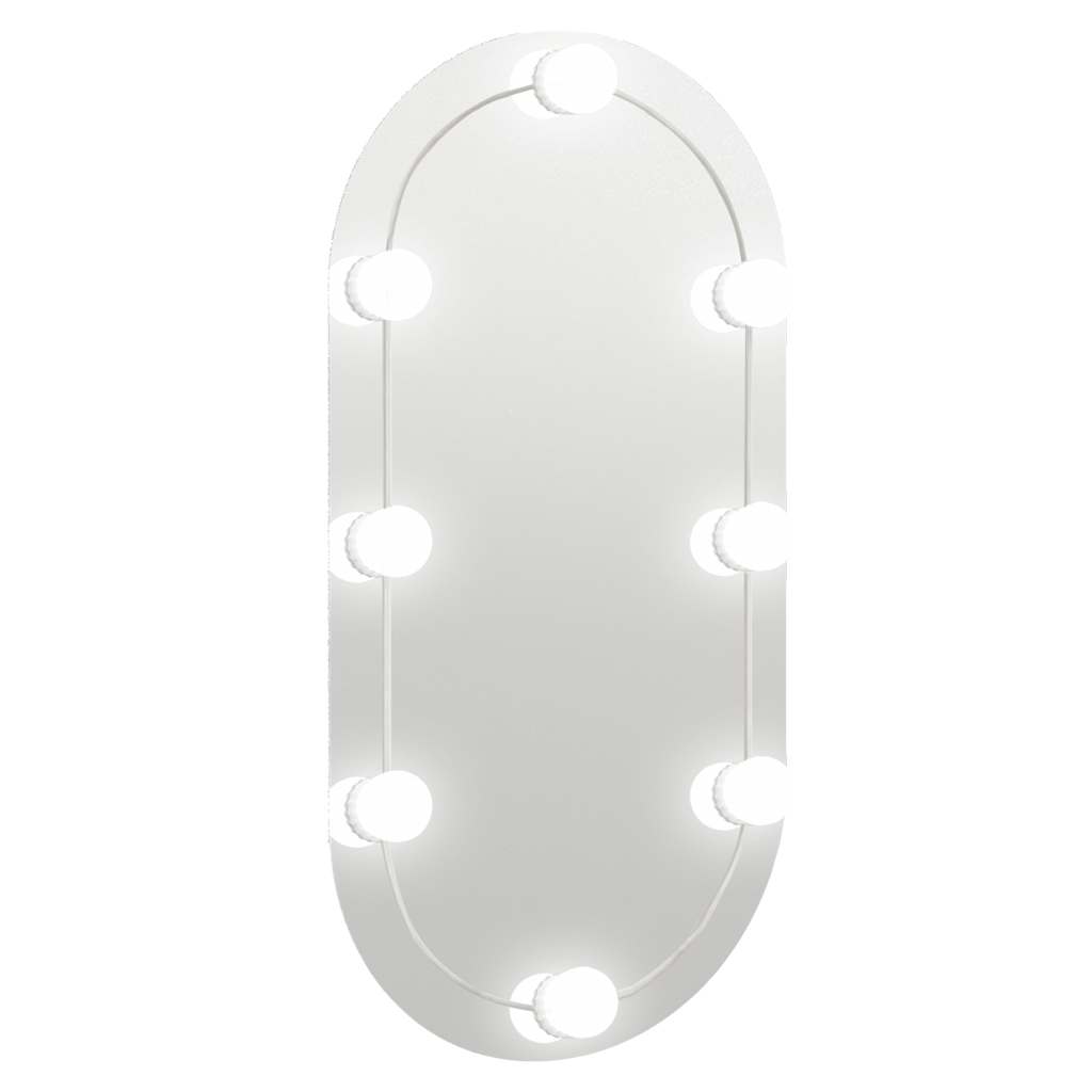 Spiegel met LED-verlichting ovaal 80x40 cm glas