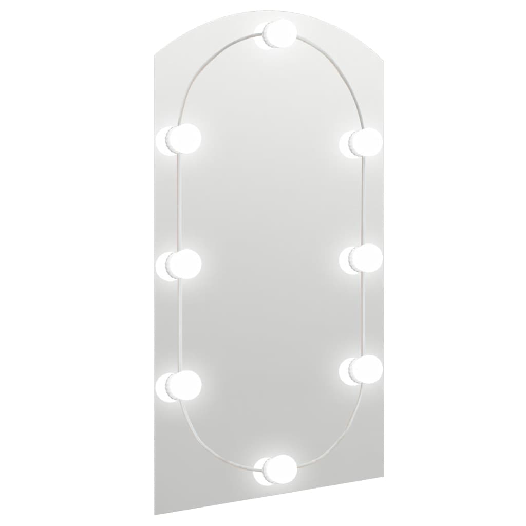 Spiegel met LED-verlichting boog 90x45 cm glas