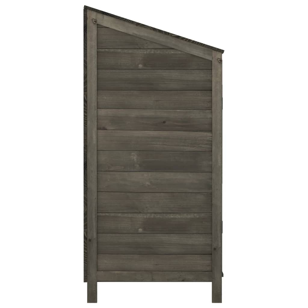 Tuinschuur 102x52x112 cm massief vurenhout antracietkleurig