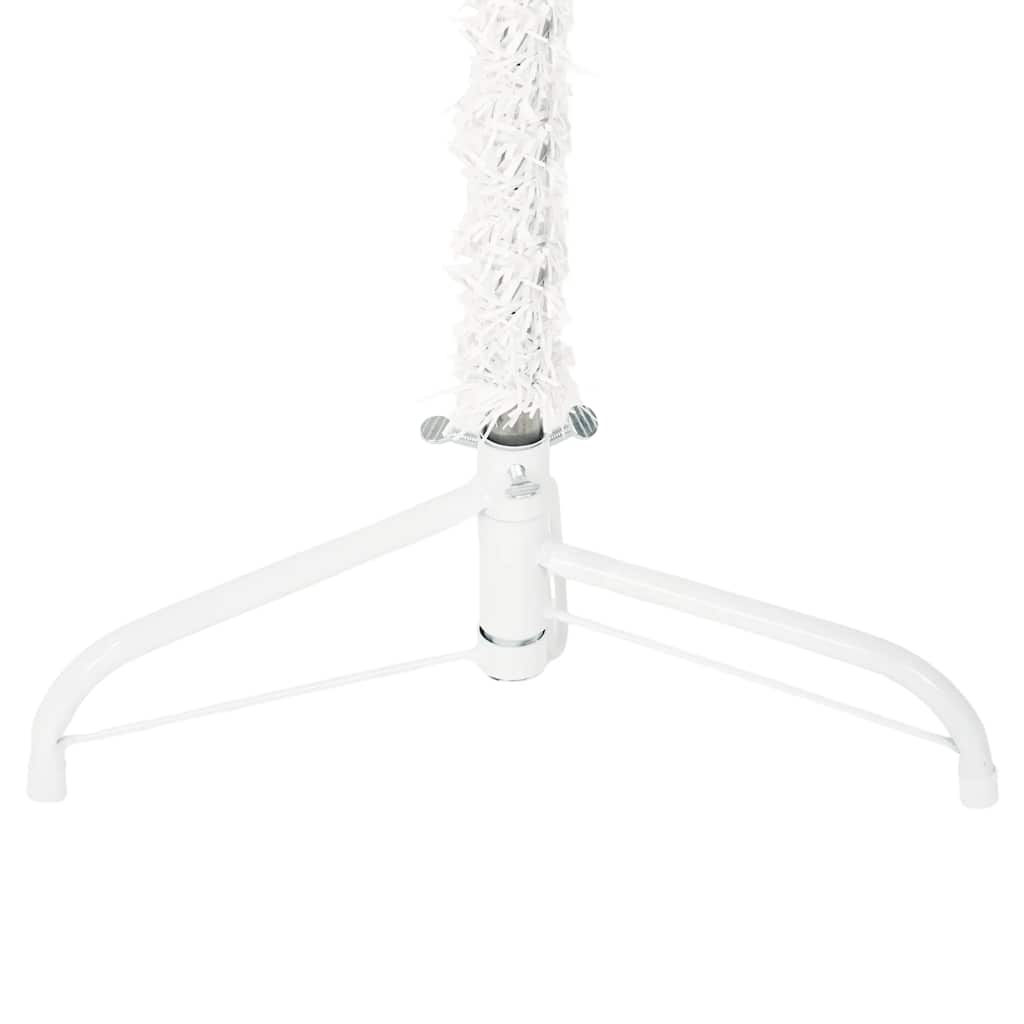 Kunstkerstboom half met standaard smal 240 cm wit