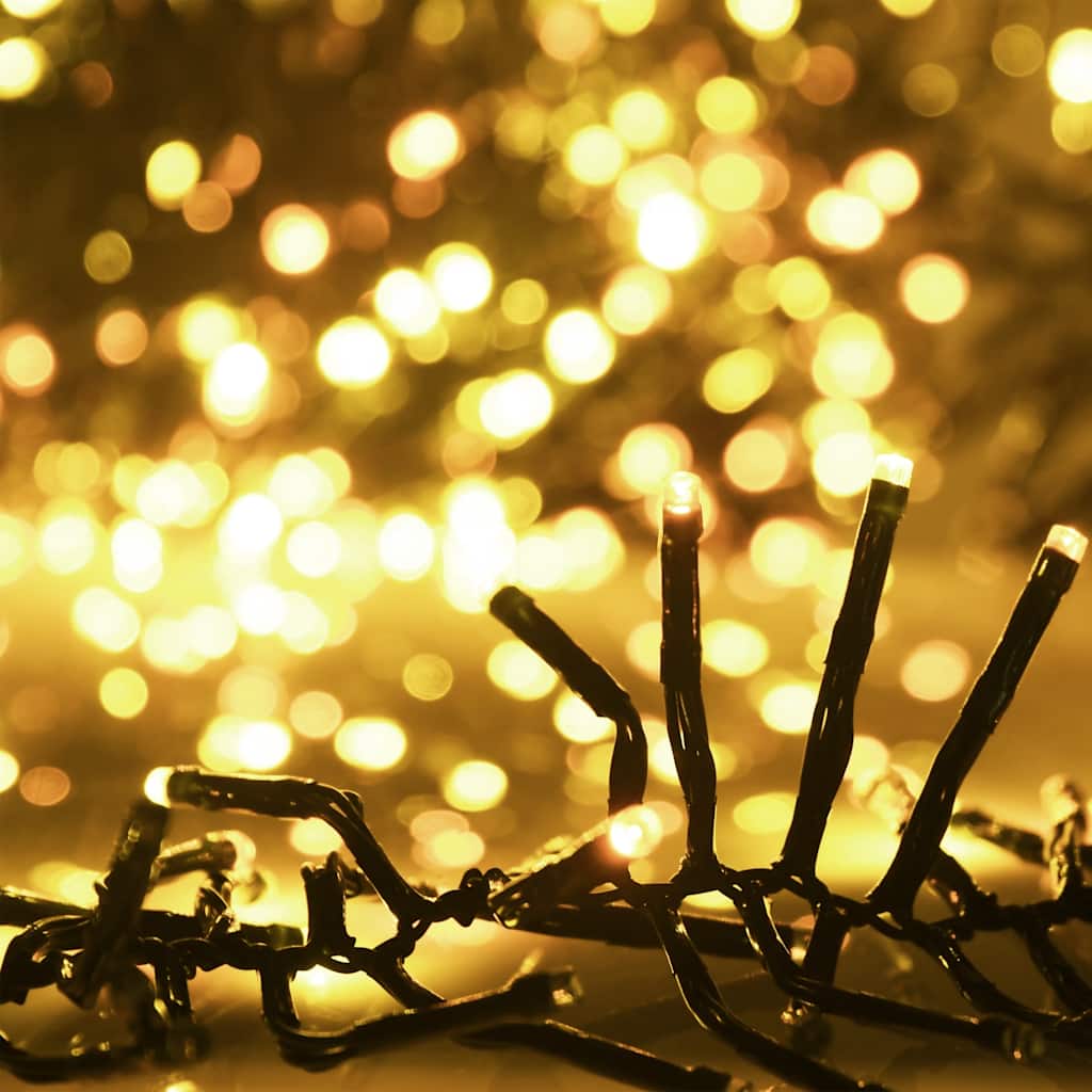 Lichtslinger cluster met 1000 LED's warmwit 11 m PVC