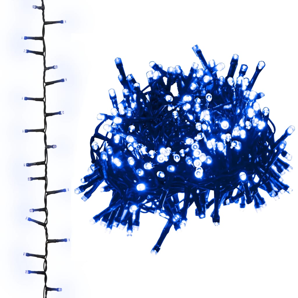 Lichtslinger compact met 400 LED's blauw 13 m PVC