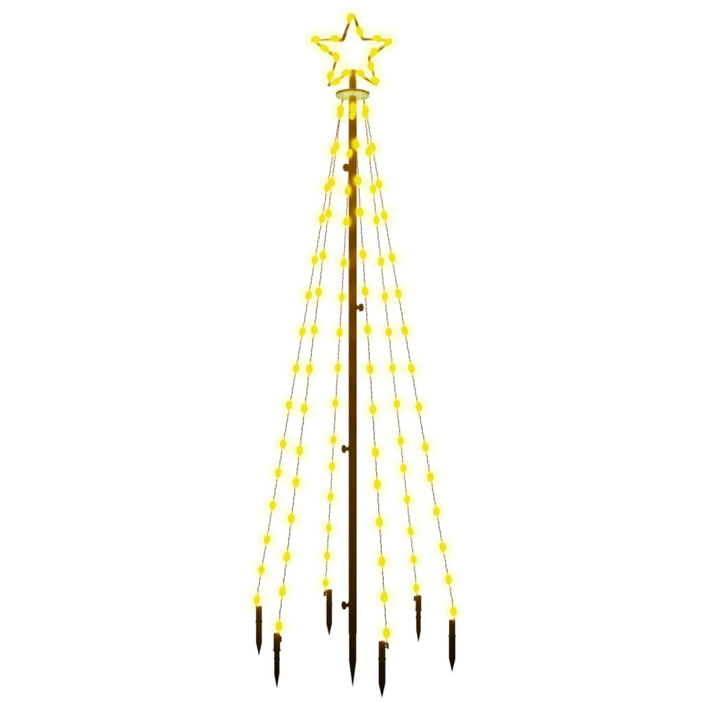 Kerstboom met grondpin 108 LED's warmwit 180 cm