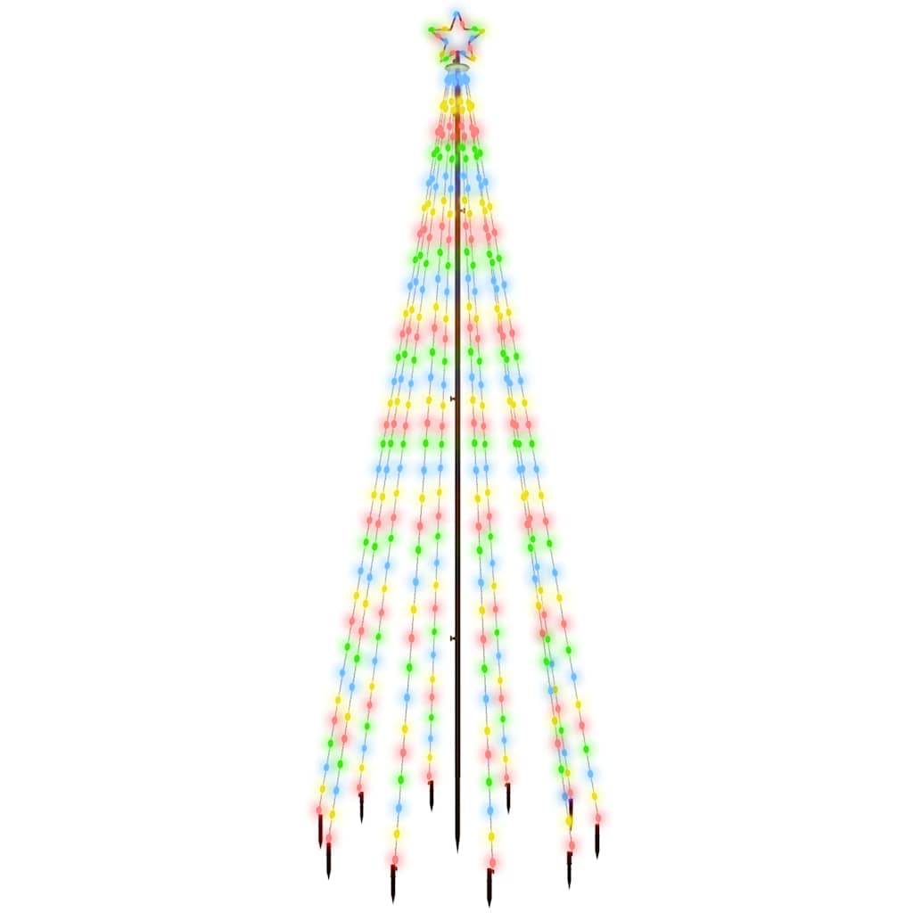 Kerstboom met grondpin 310 LED's meerkleurig 300 cm