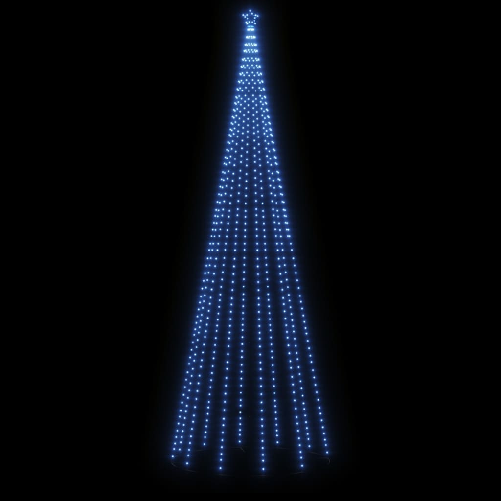 Kerstboom met grondpin 732 LED's blauw 500 cm