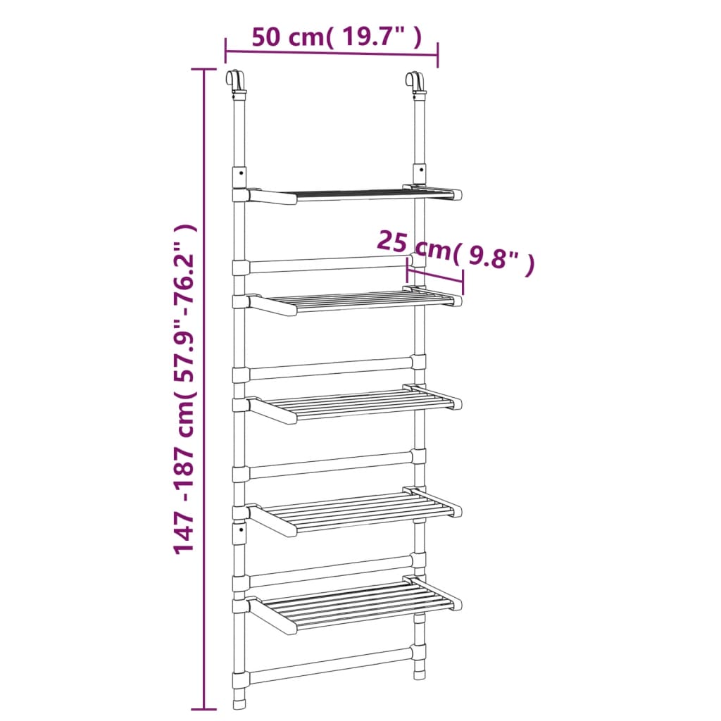 Droogrek 5-laags hangend aluminium