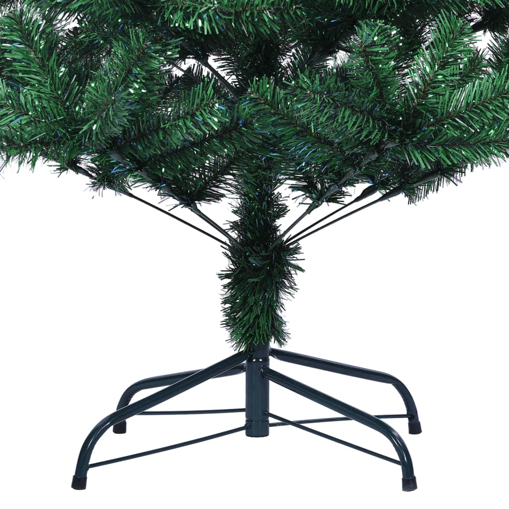Kunstkerstboom met iriserende uiteinden 120 cm PVC groen