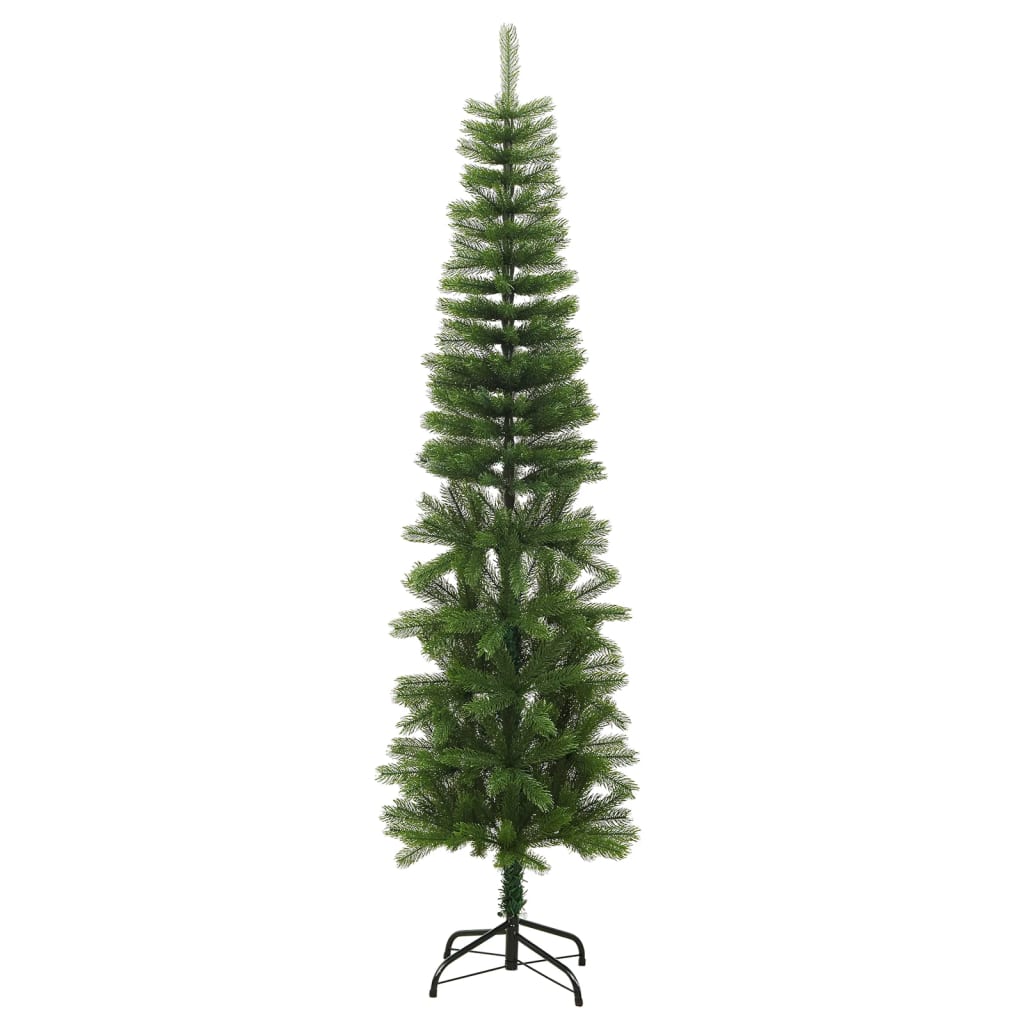 Kunstkerstboom met standaard smal 210 cm PE