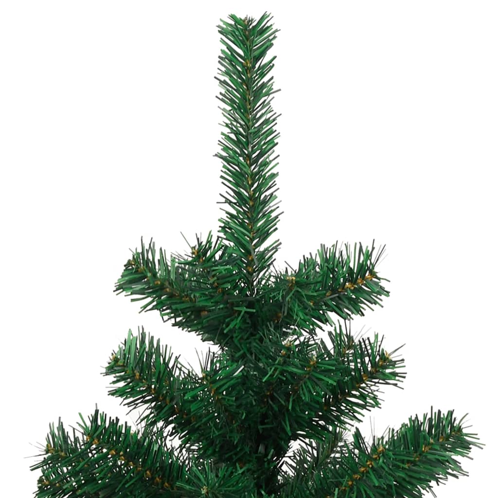 Kunstkerstboom met verlichting en standaard 150 cm PVC groen