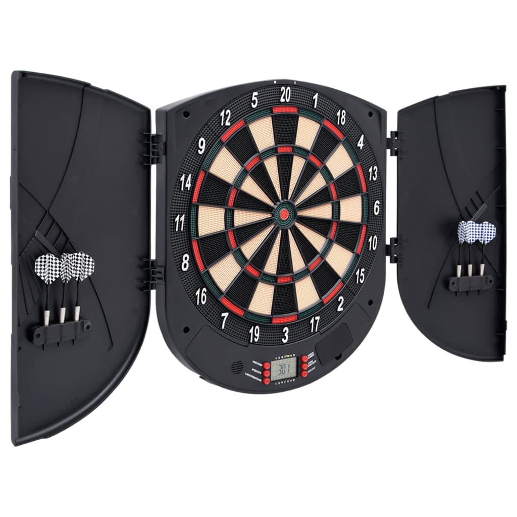 Dartbord Elektrisch Met Darts Polypropeen Zwart