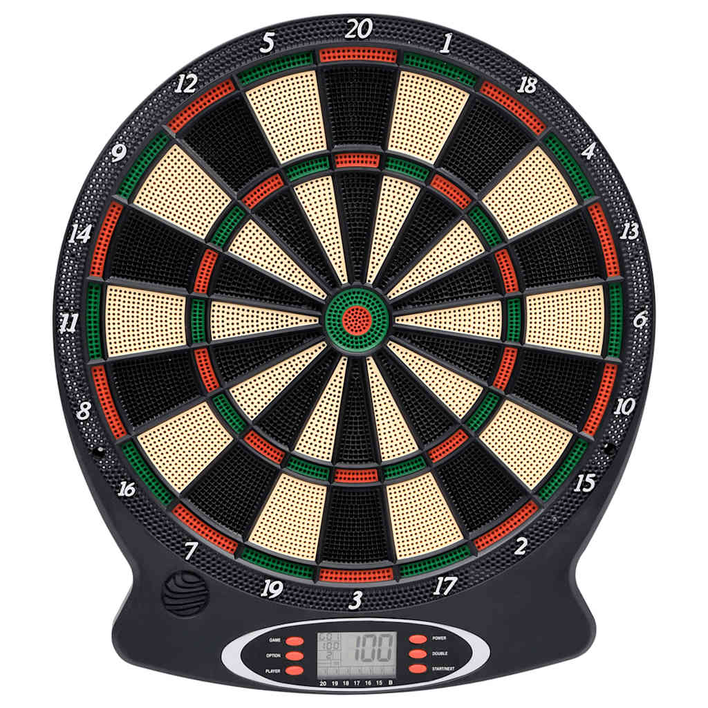 Dartbord elektrisch met darts polypropeen zwart