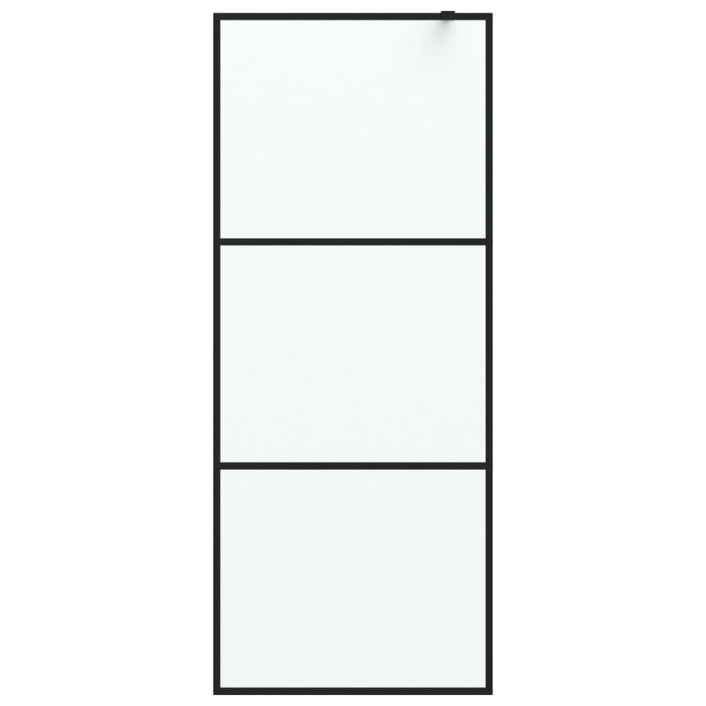 Inloopdouchewand 80X195 Cm Mat Esg-Glas Zwart 80 x 195 cm