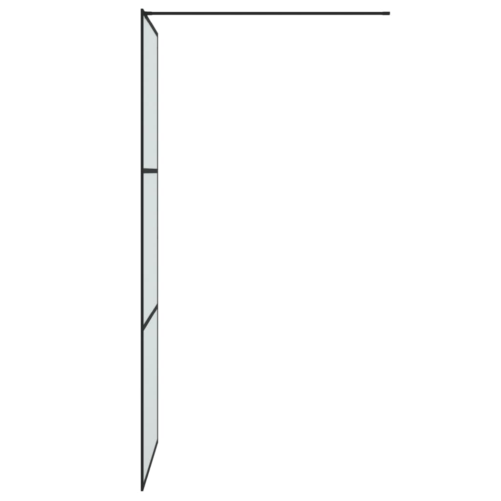 Inloopdouchewand 80X195 Cm Mat Esg-Glas Zwart 80 x 195 cm