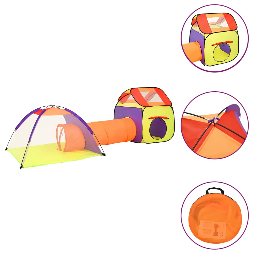 Kinderspeeltent Met 250 Ballen 338X23X Cm Meerkleurig Meerkleurig 2