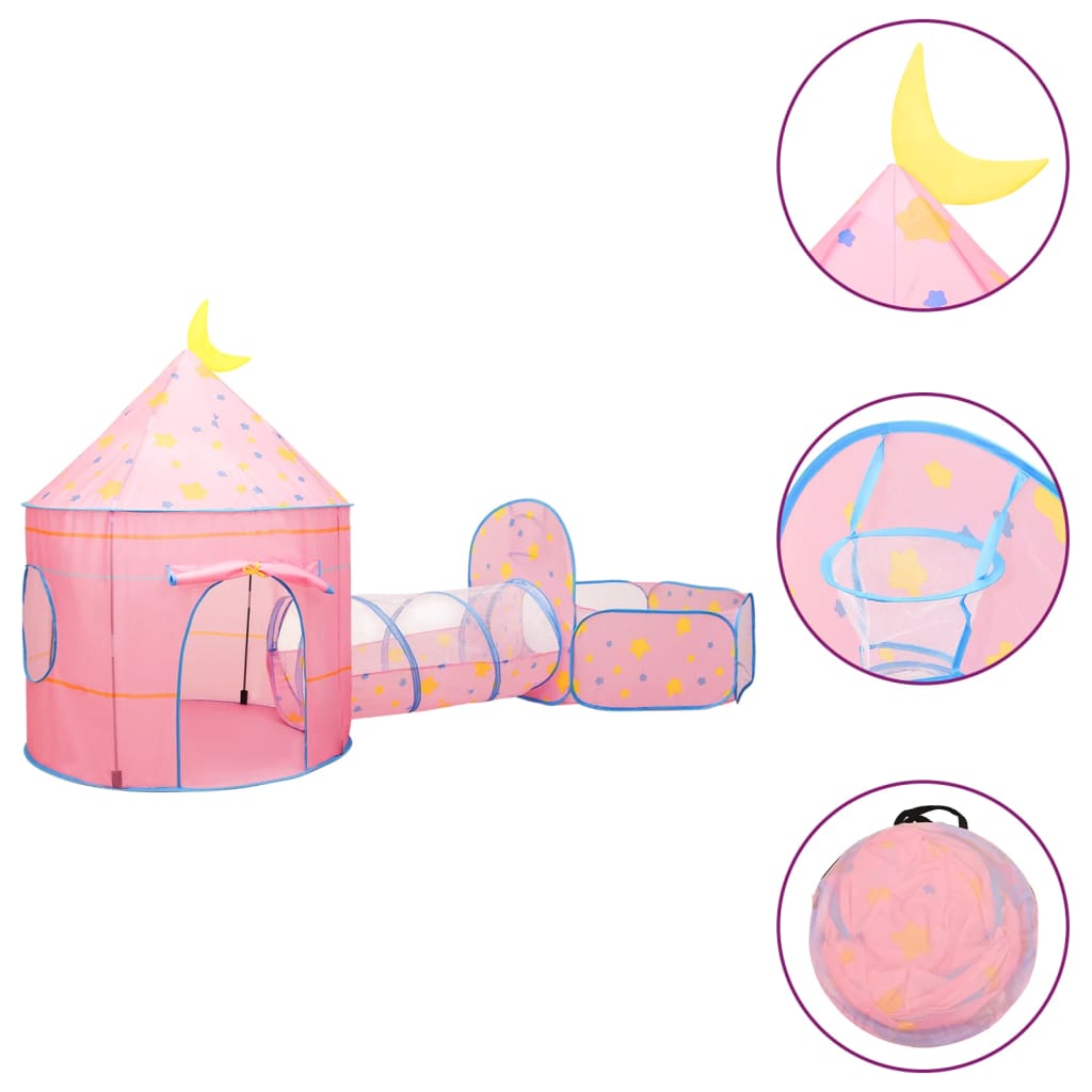 Kinderspeeltent Met 250 Ballen 30X20X28 Cm Roze Meerkleurig 2