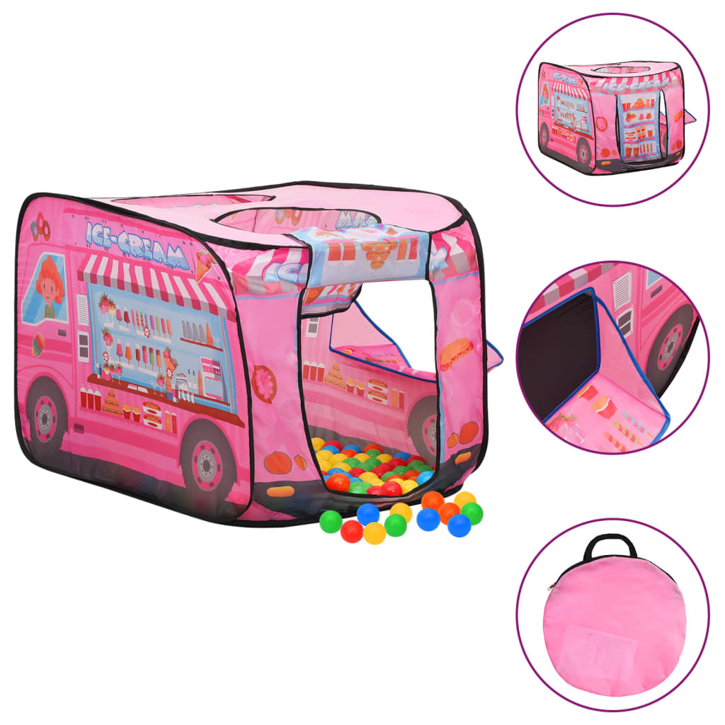 Kinderspeeltent Met 250 Ballen 70X2X70 Cm Roze Multikleur