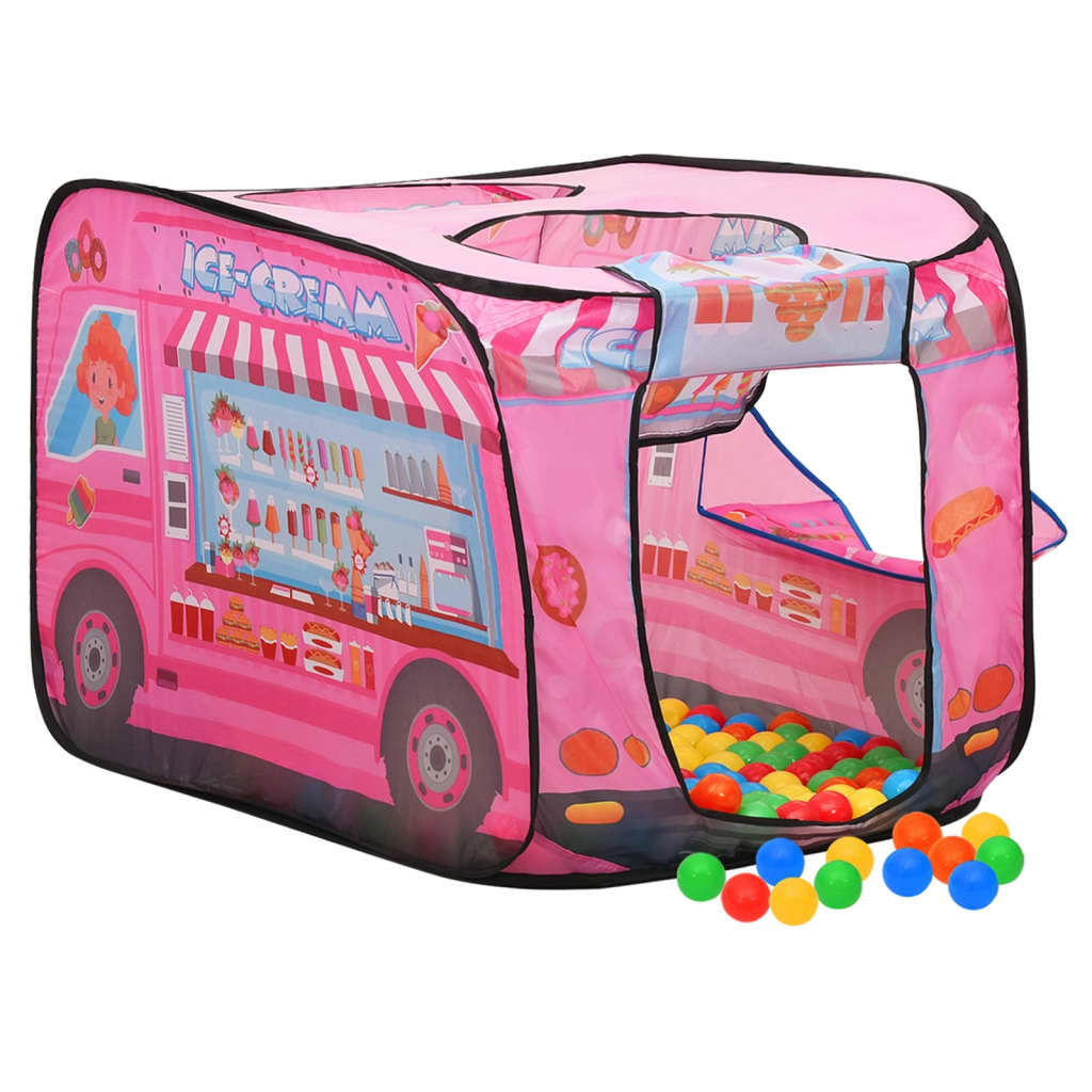 Kinderspeeltent Met 250 Ballen 70X2X70 Cm Roze Multikleur