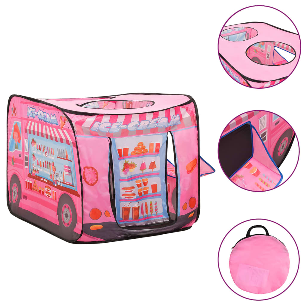 Kinderspeeltent Met 250 Ballen 70X2X70 Cm Roze Multikleur