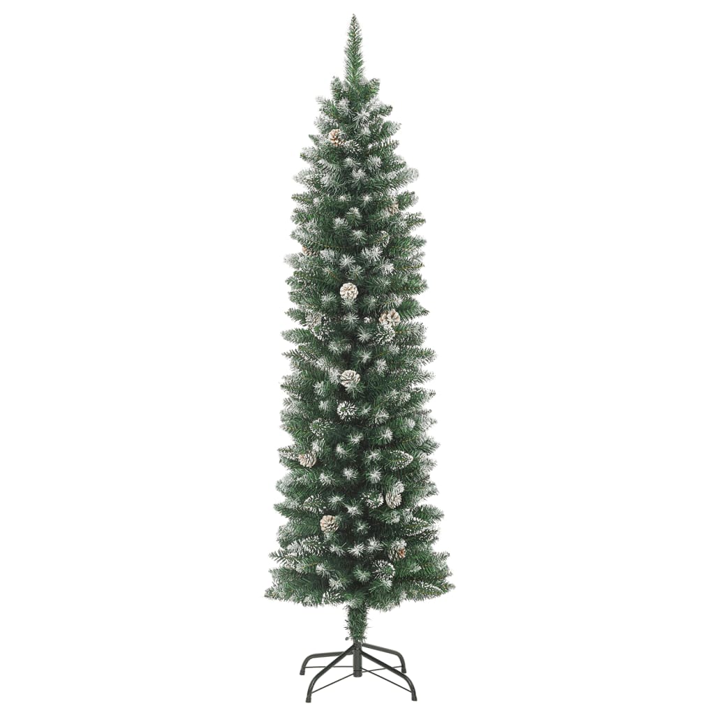 Kunstkerstboom met standaard smal 120 cm PVC