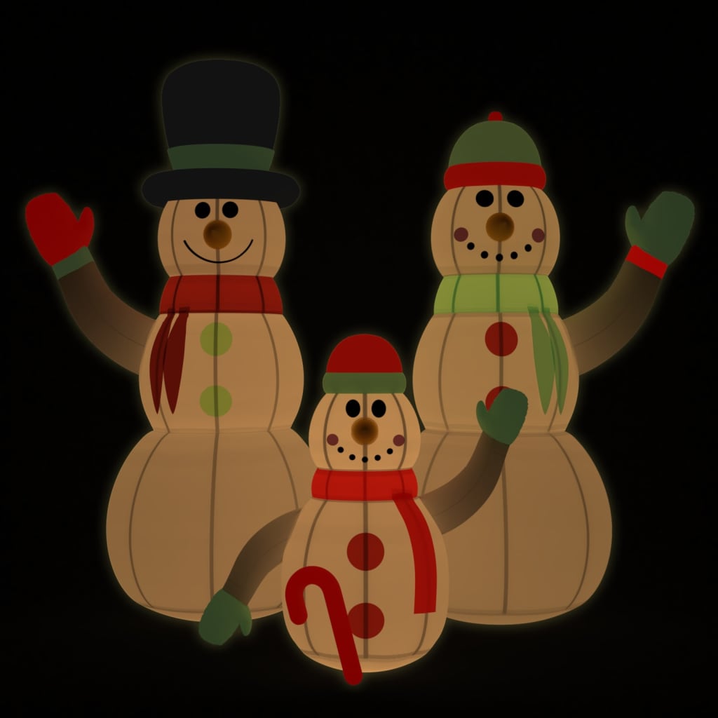 Sneeuwpopfamilie Opblaasbaar Met Led's 500 Cm 500 cm