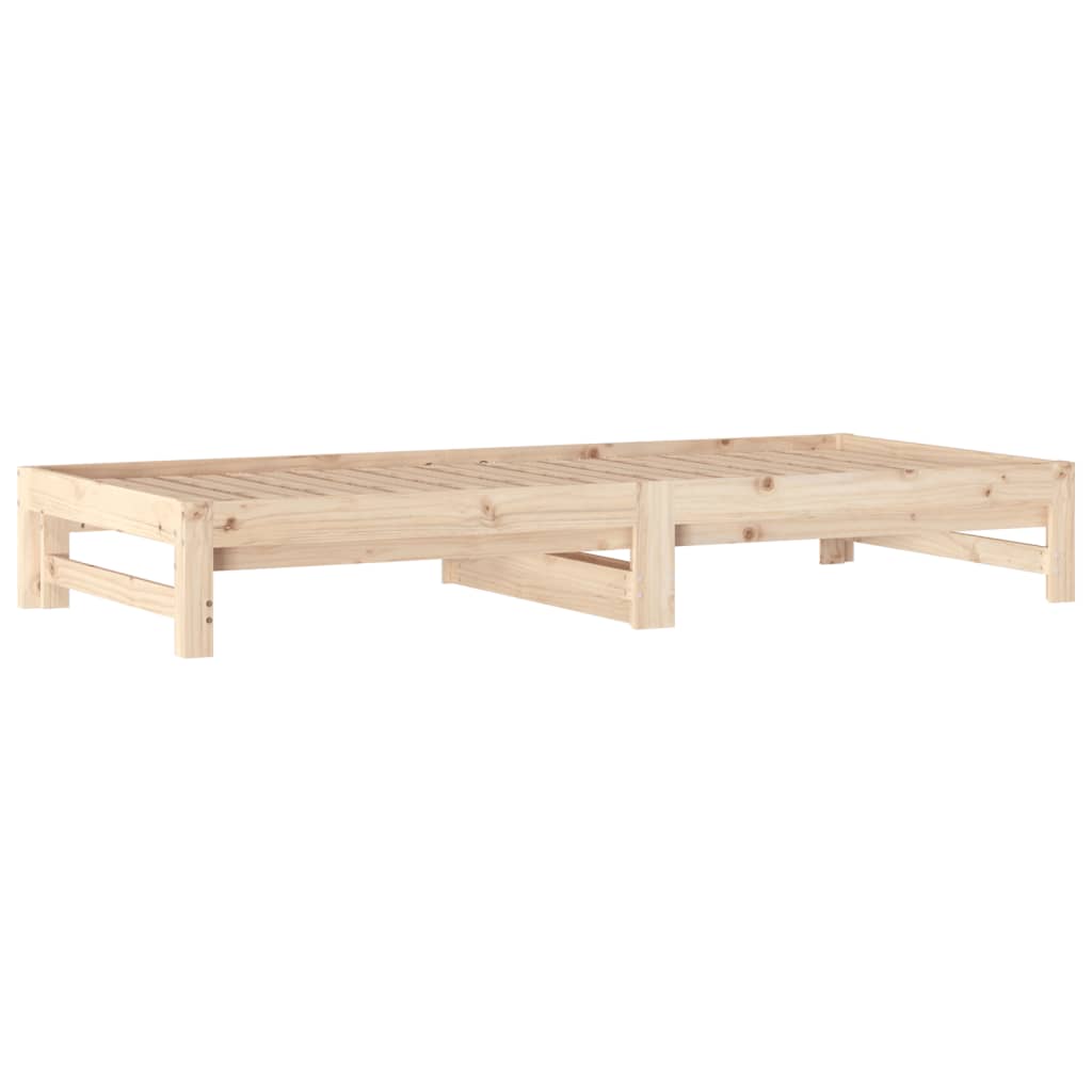 Slaapbank Uitschuifbaar 2X(90X200) Cm Massief Grenenhout 2x (90 x 200) cm Naturel