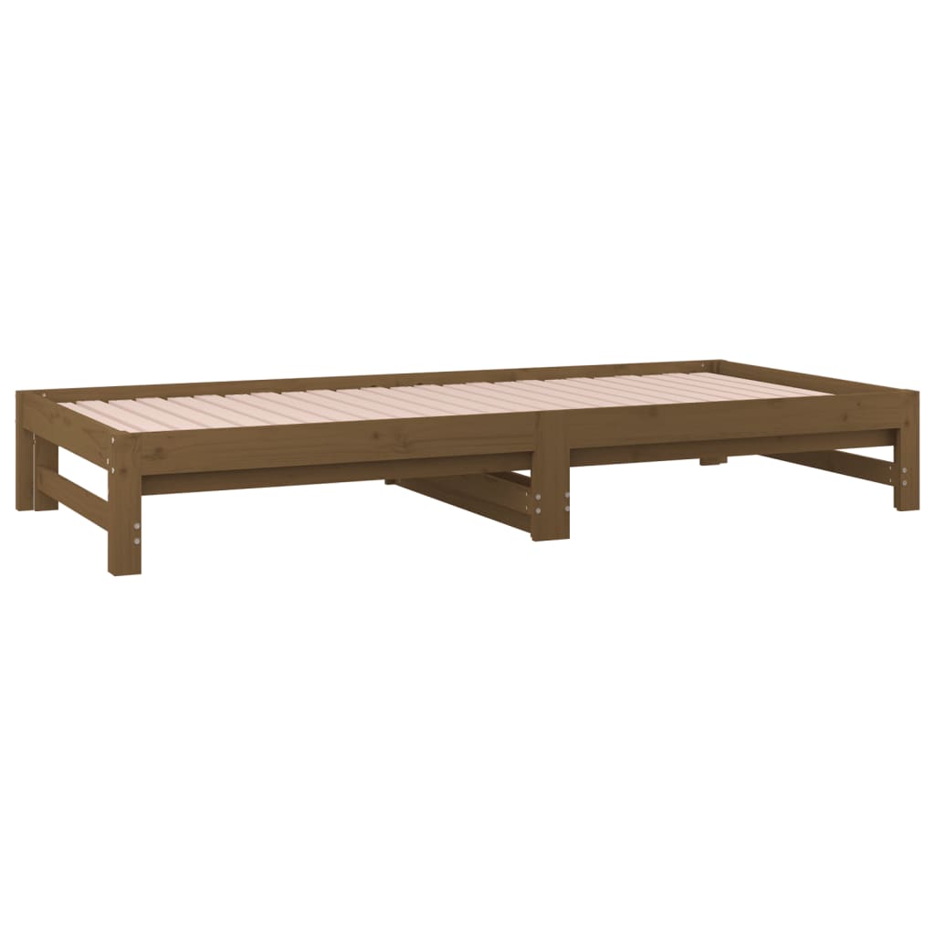 Slaapbank Uitschuifbaar Grenenhout Honingbruin 2X(90X200) Cm 90 x 200 cm