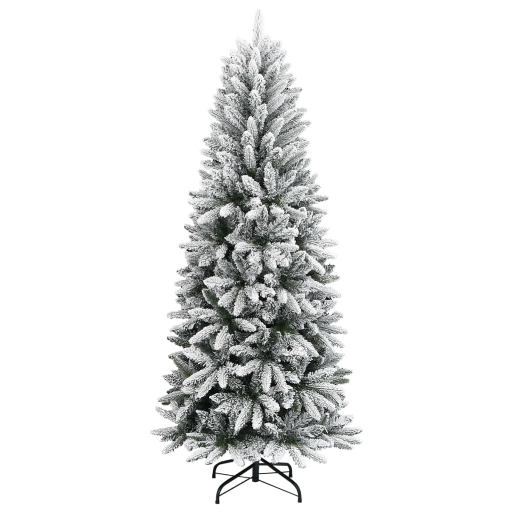 Kunstkerstboom met sneeuw 120 cm PVC en PE