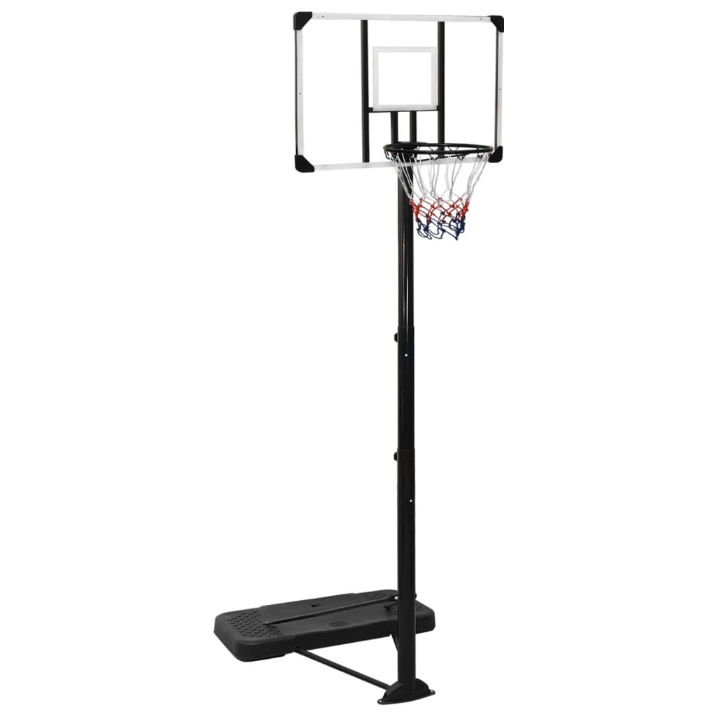 Basketbalstandaard 256-361 cm polycarbonaat transparant