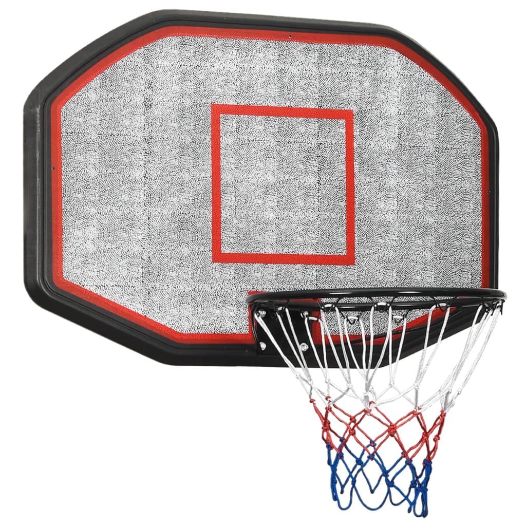 Basketbalbord 109x71x3 cm polyetheen zwart