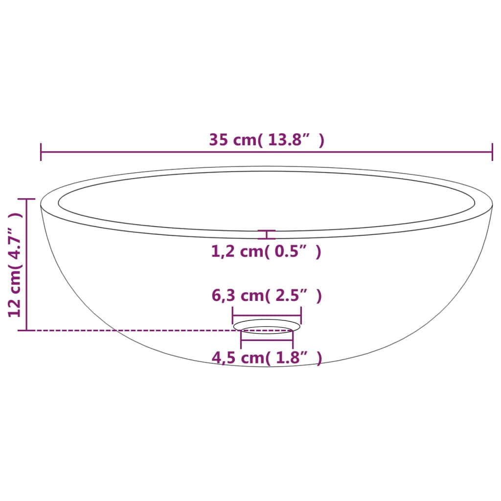 Wasbak 35x12 cm gehard glas transparant