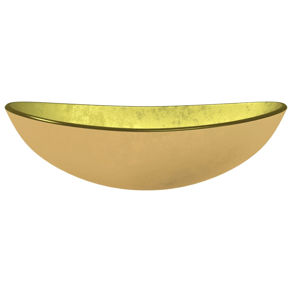 Wasbak 54,5X35X15,5 Cm Gehard Glas Goudkleurig Goud