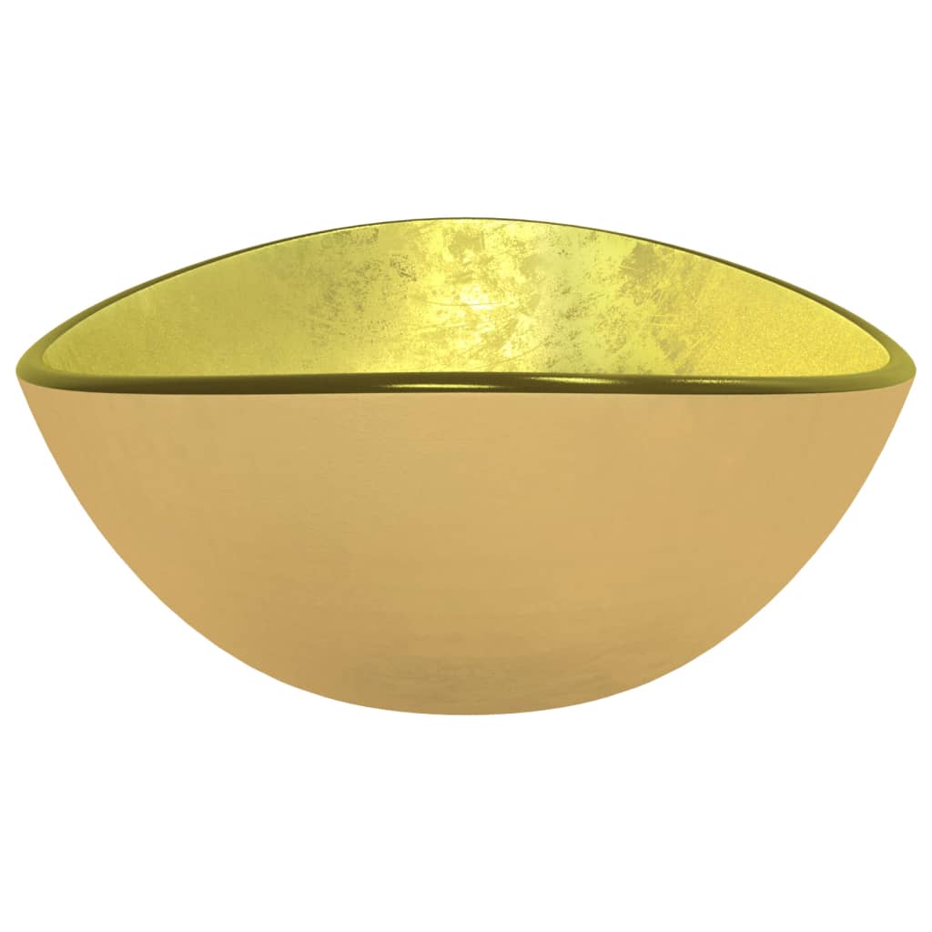 Wasbak 54,5X35X15,5 Cm Gehard Glas Goudkleurig Goud