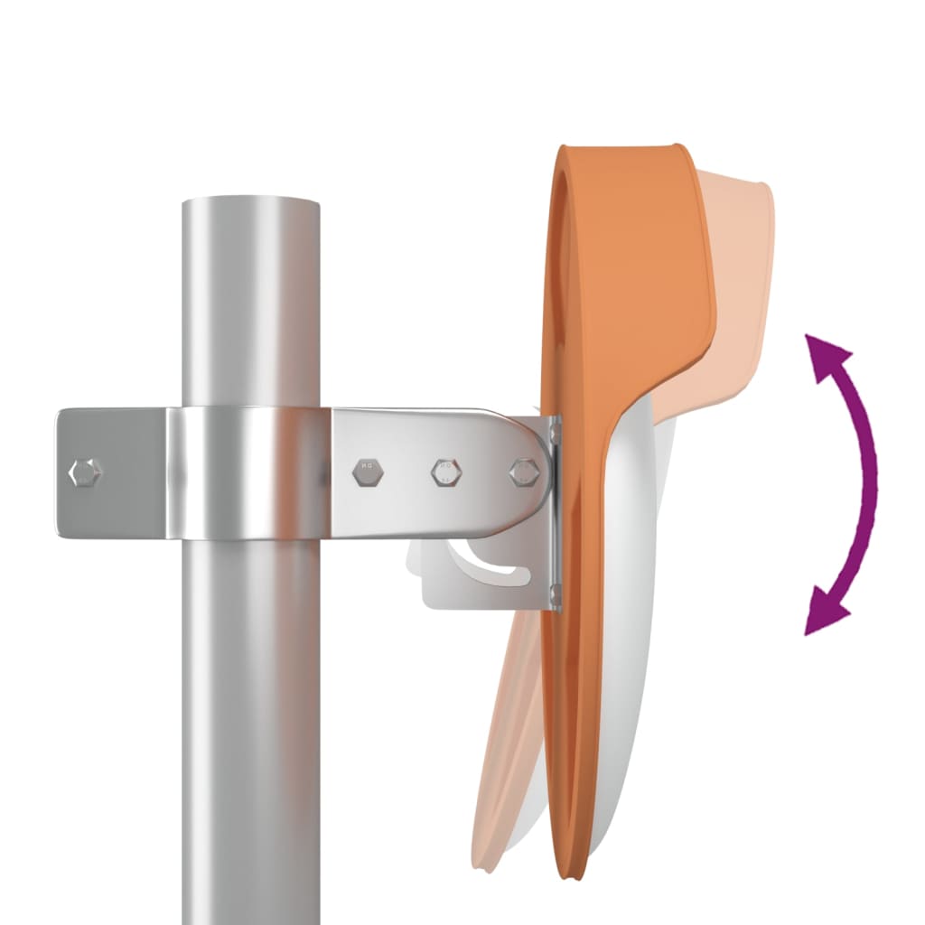Verkeersspiegel voor buiten convex Ø30 cm polycarbonaat oranje