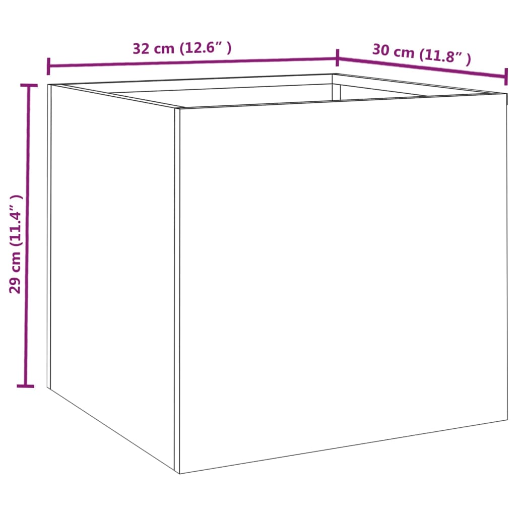 Plantenbak 32X30X29 Cm Cortenstaal 1 32 x 30 x 29 cm