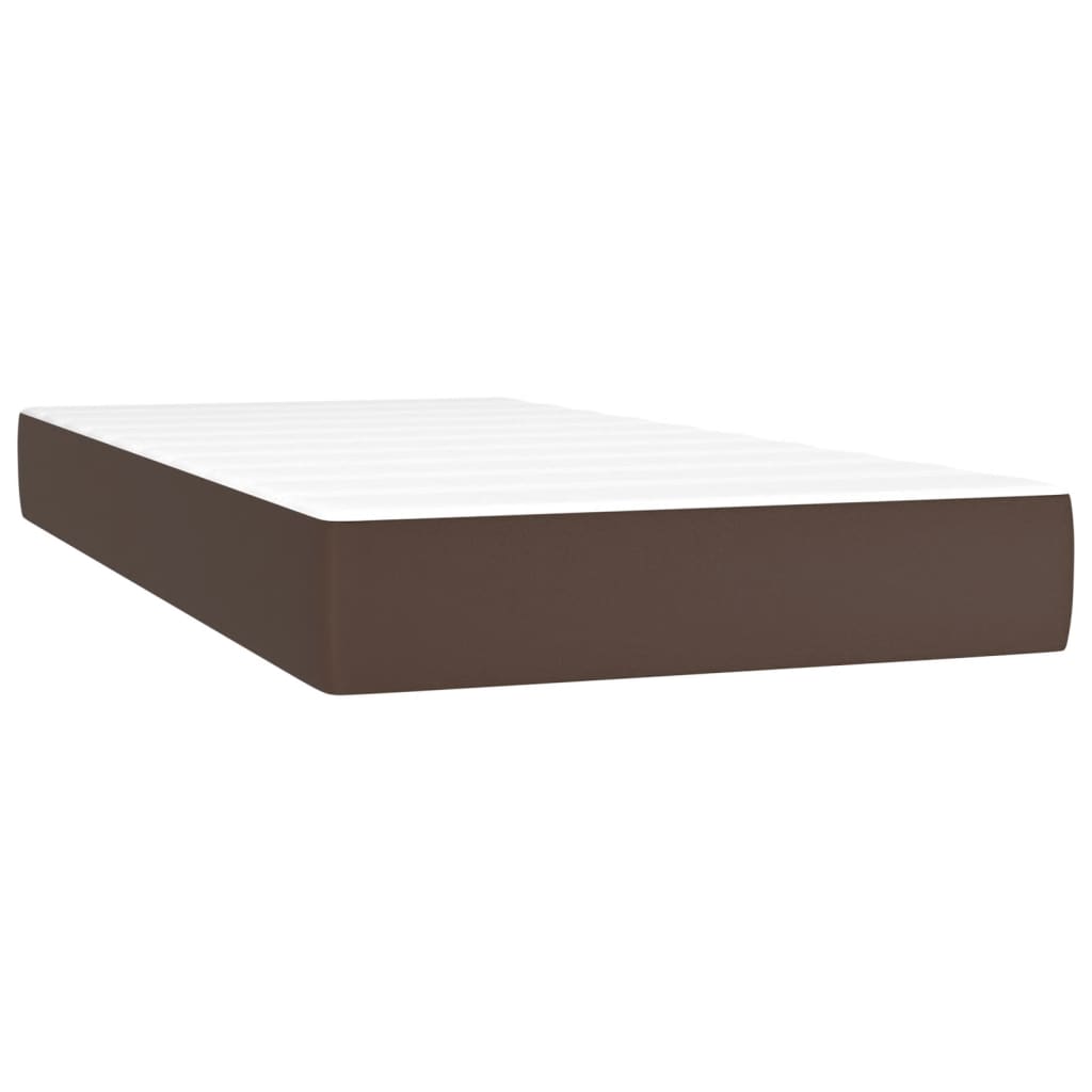 Pocketveringmatras 00X200X20 Cm Kunstleer 100 x 200 cm Bruin