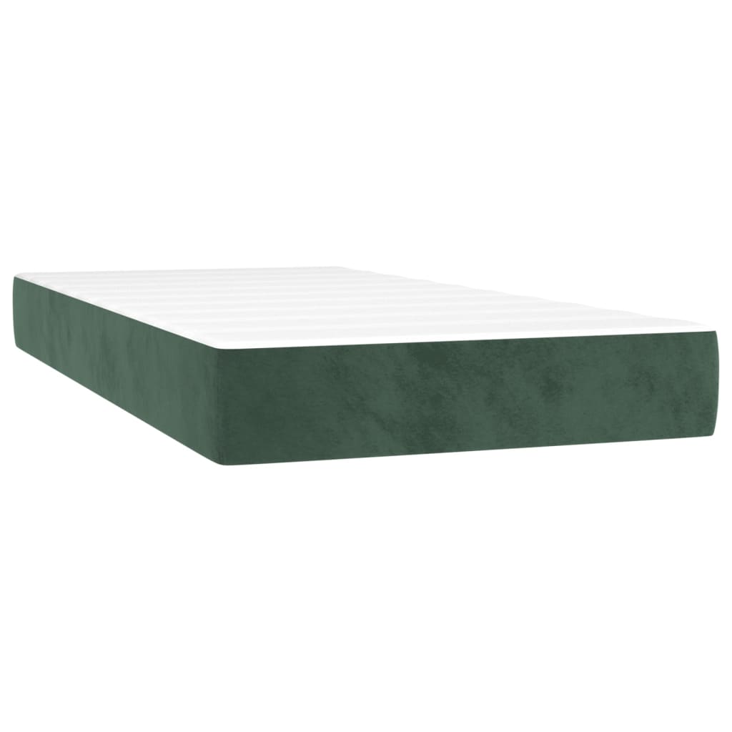 Pocketveringmatras 00X200X20 Cm Fluweel 100 x 200 cm Donkergroen