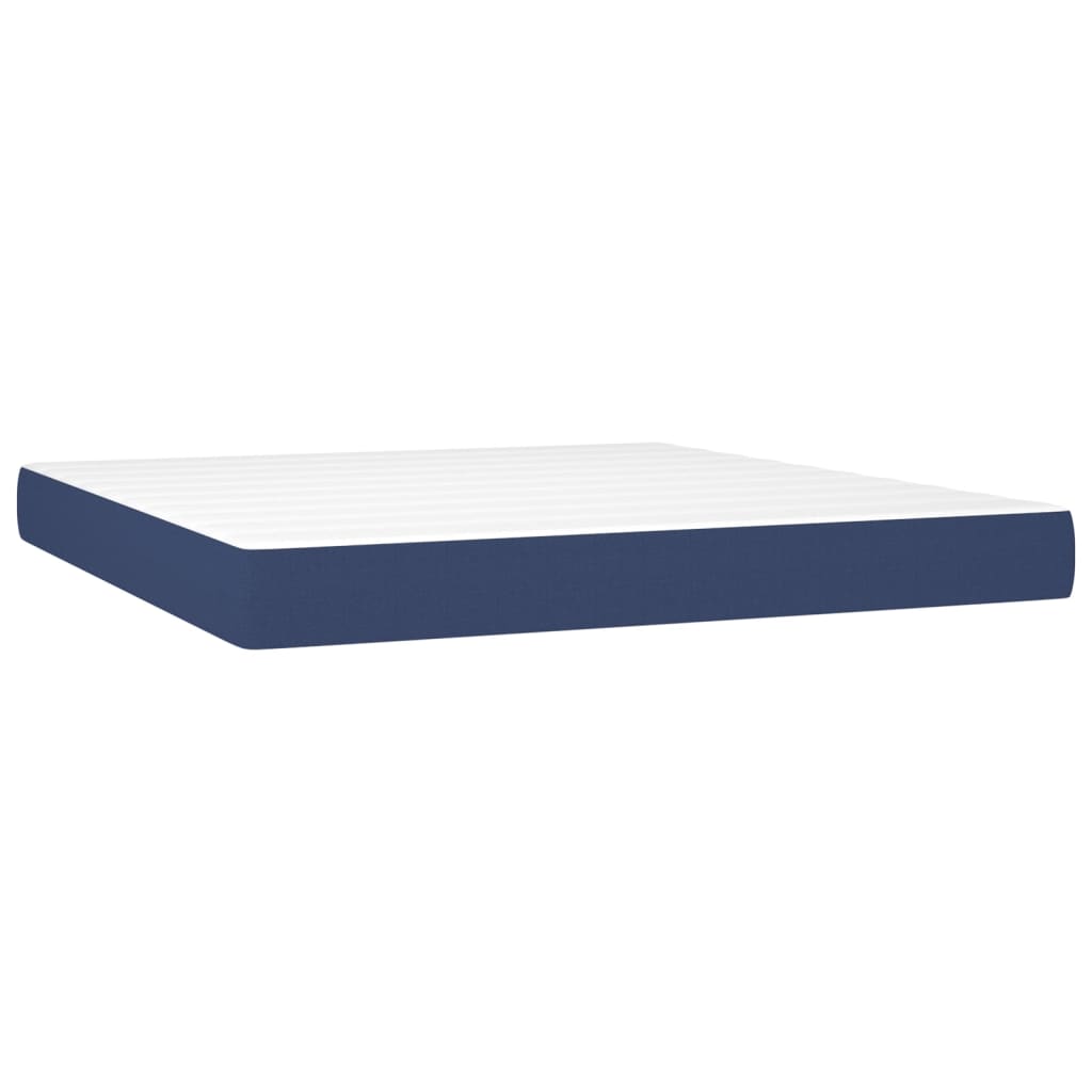 Pocketveringmatras 60X200X20 Cm Stof 160 x 200 cm Blauw