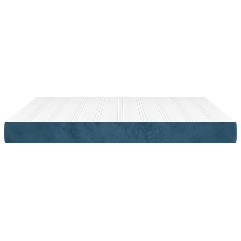 Pocketveringmatras 60X200X20 Cm Fluweel 160 x 200 cm Donkerblauw