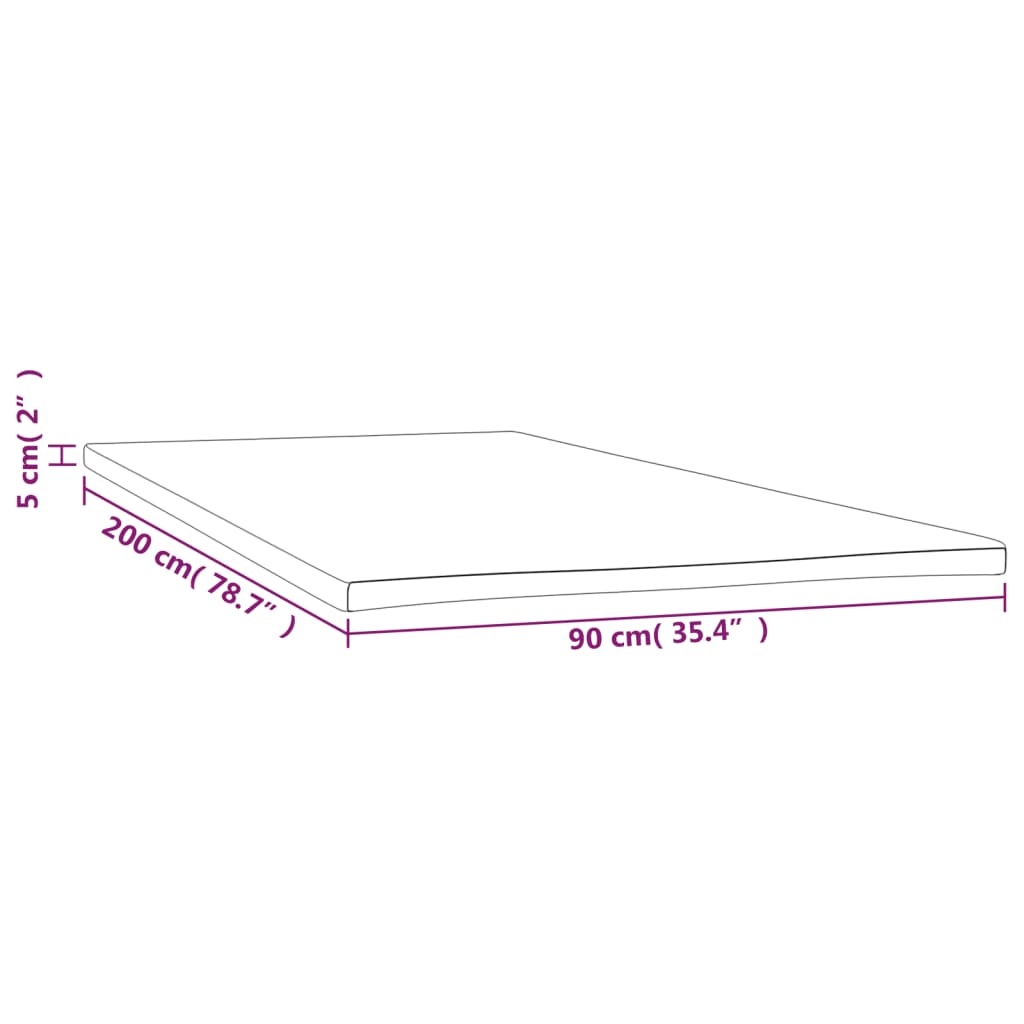 Dekmatras 90x200x5 cm