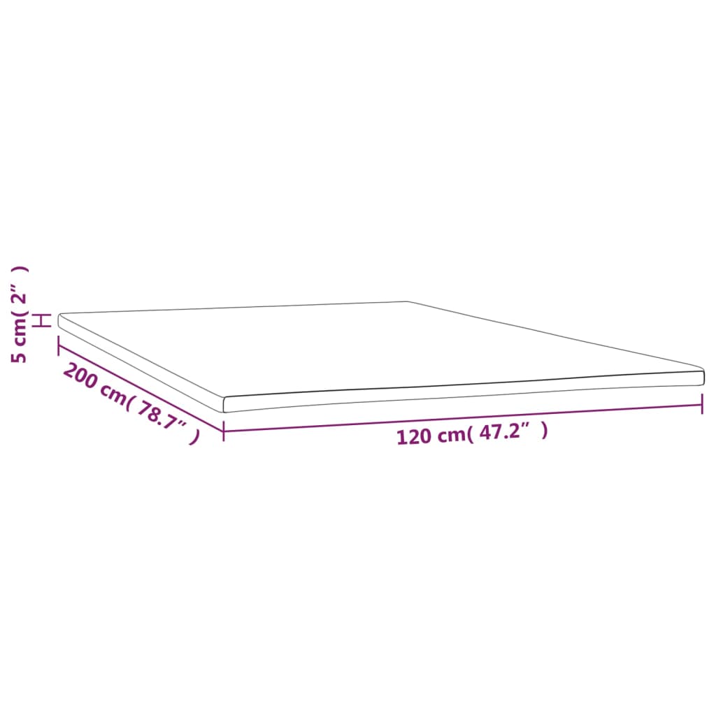 Dekmatras 120x200x5 cm