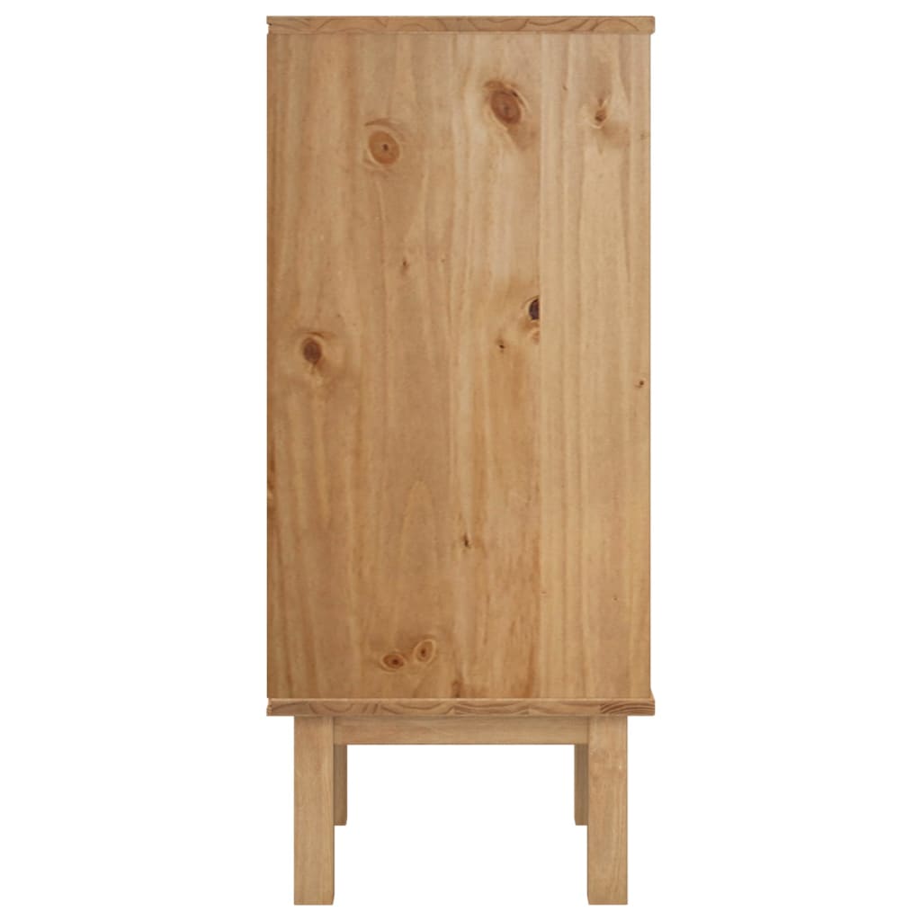 Ladekast Otta 46X39,5X90 Cm Massief Grenenhout Bruin En Wit 1