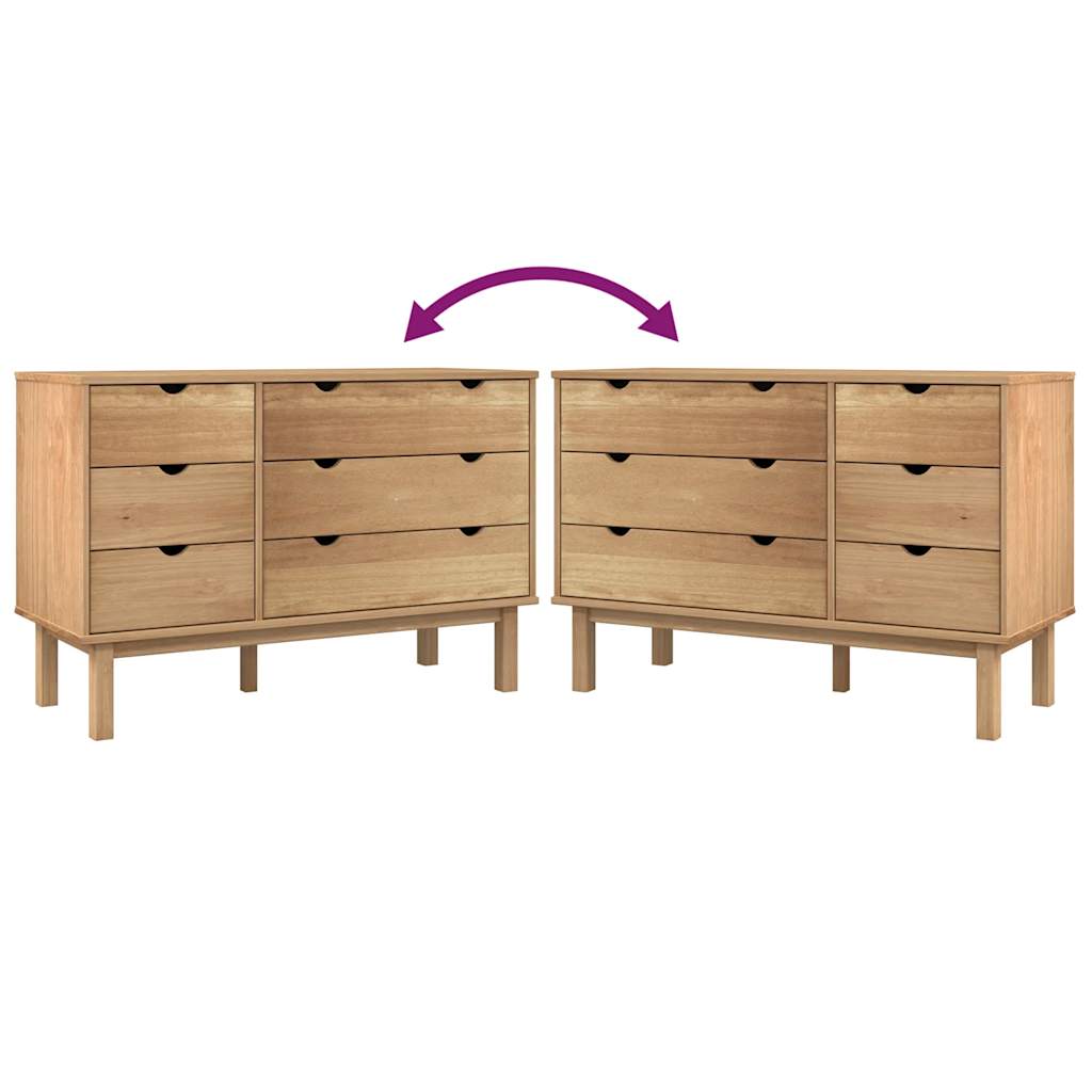 Ladekast OTTA 111x43x73,5 cm massief grenenhout