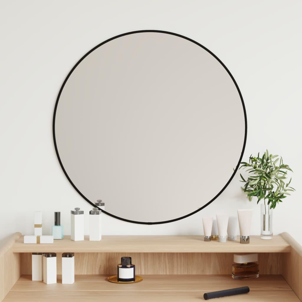 Wandspiegel Rond Ø60 Cm Zwart