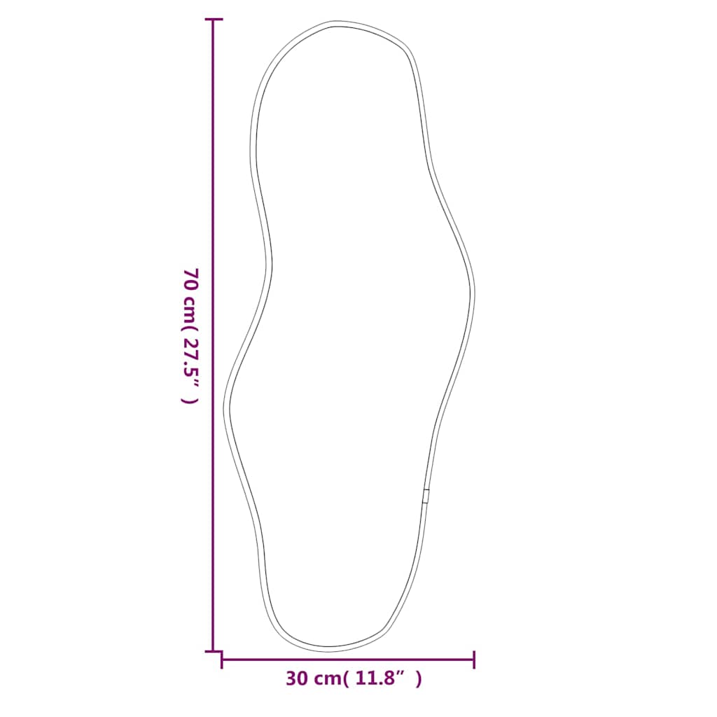 Wandspiegel 70x30 cm zilverkleurig
