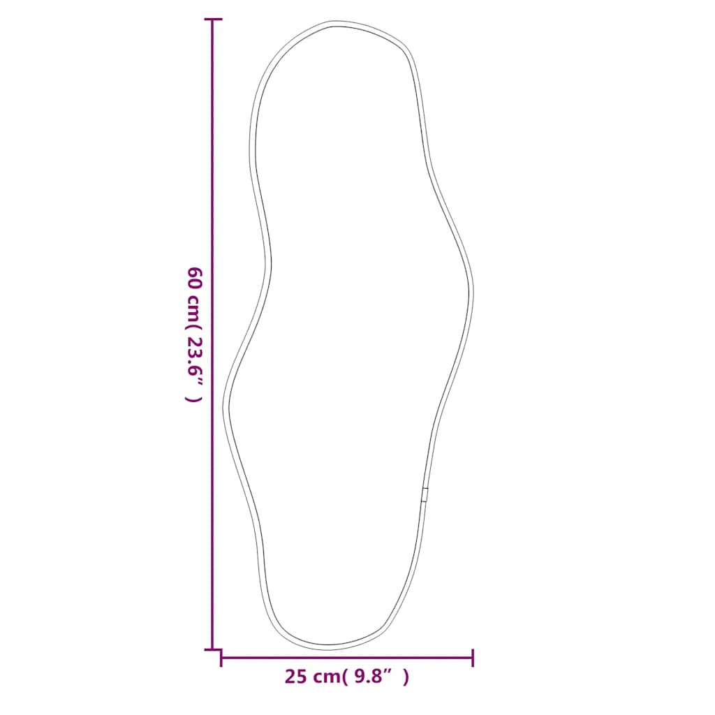 Wandspiegel 60x25 cm goudkleurig