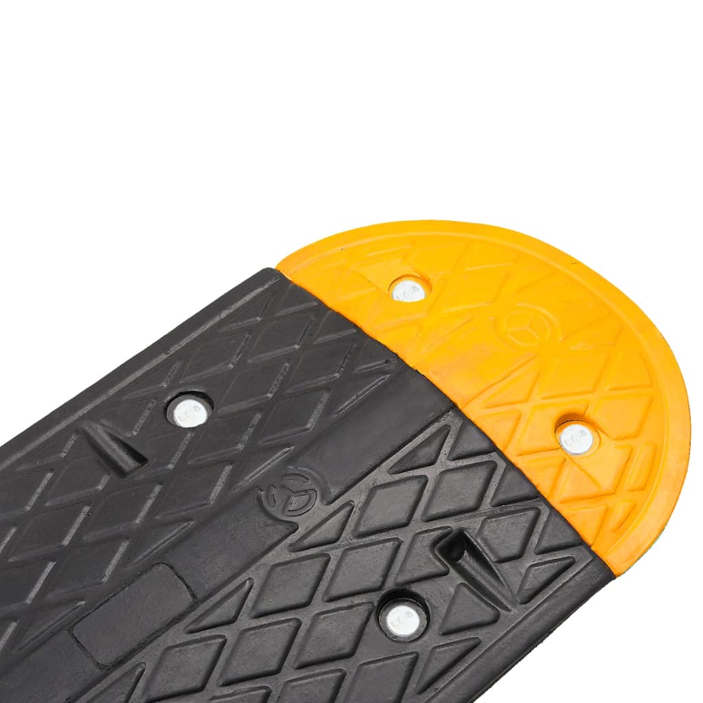 Verkeersdrempel 129x32,5x4 rubber geel en zwart
