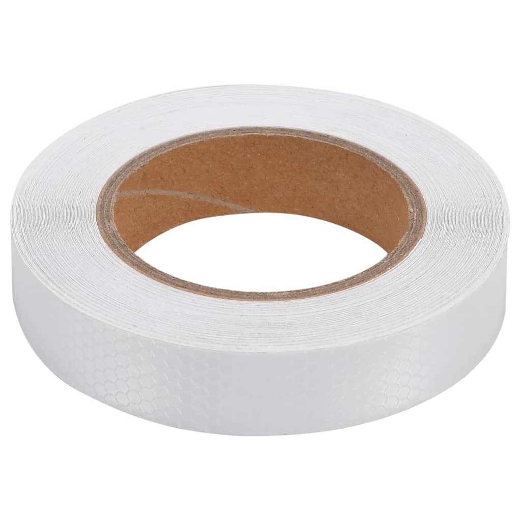 Reflecterende tape 2,5 cm x 20 m PVC wit