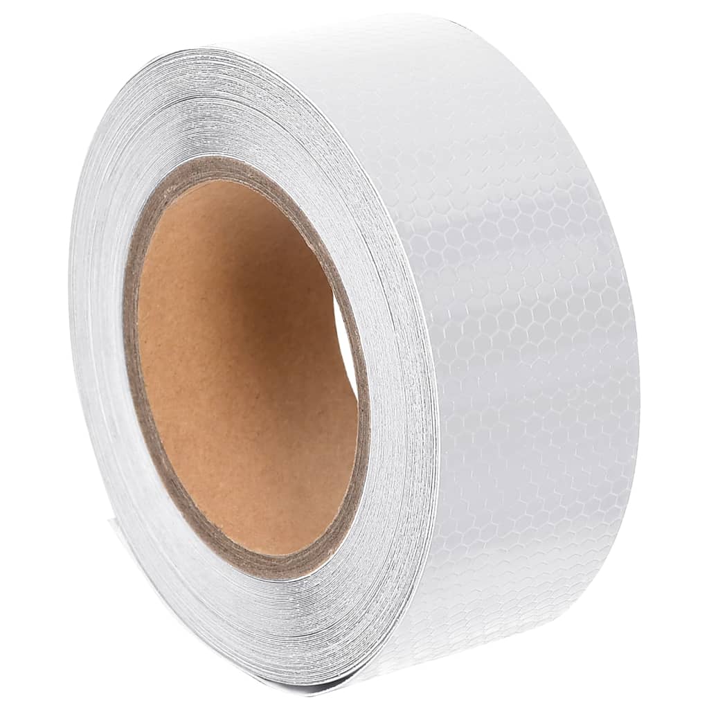 Reflecterende tape 5 cm x 20 m PVC wit