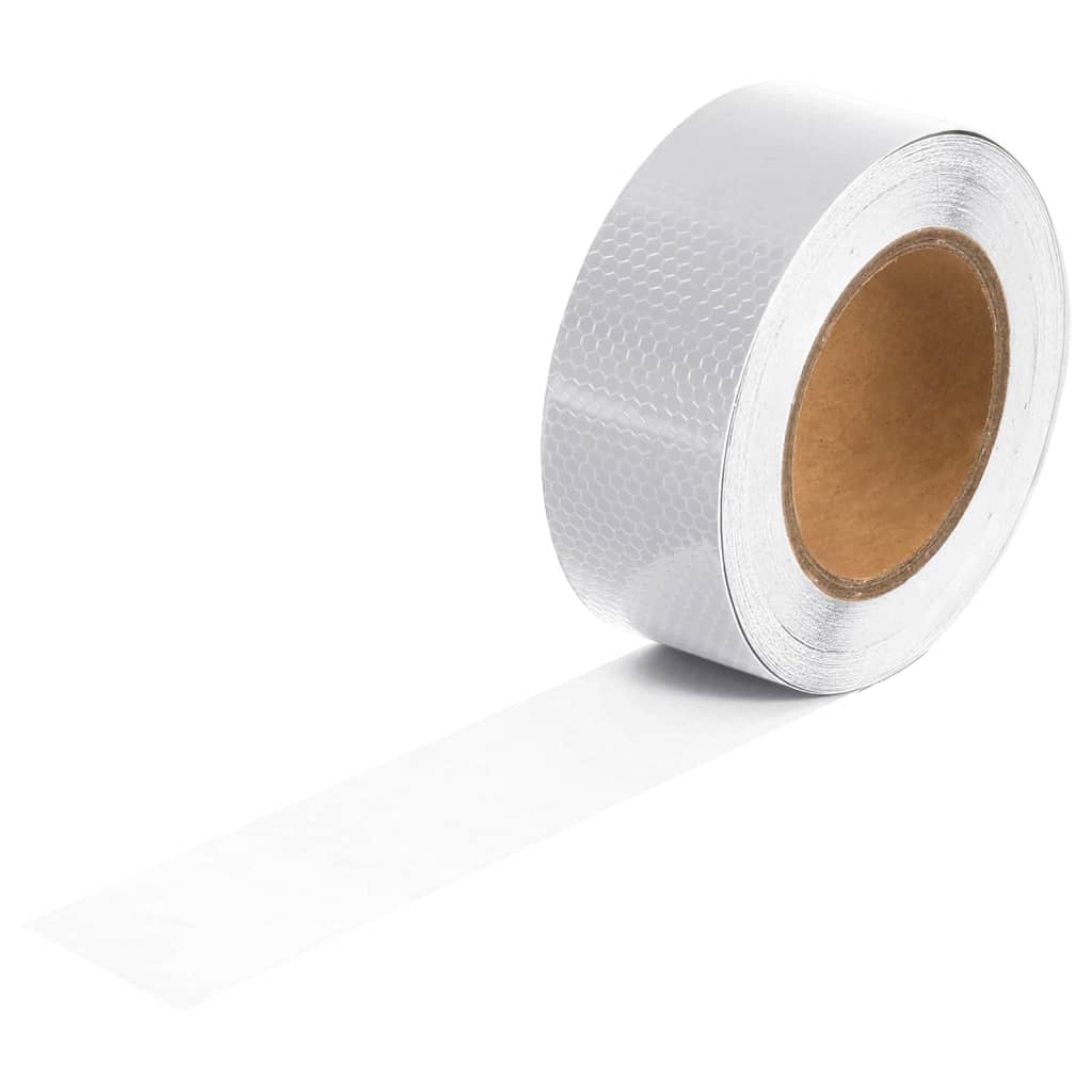 Reflecterende tape 5 cm x 20 m PVC wit